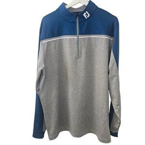 Footjoy Mens Chill Out Pullover Sweater, 1/4 Zip, Long Sleeve, Colour Block, L